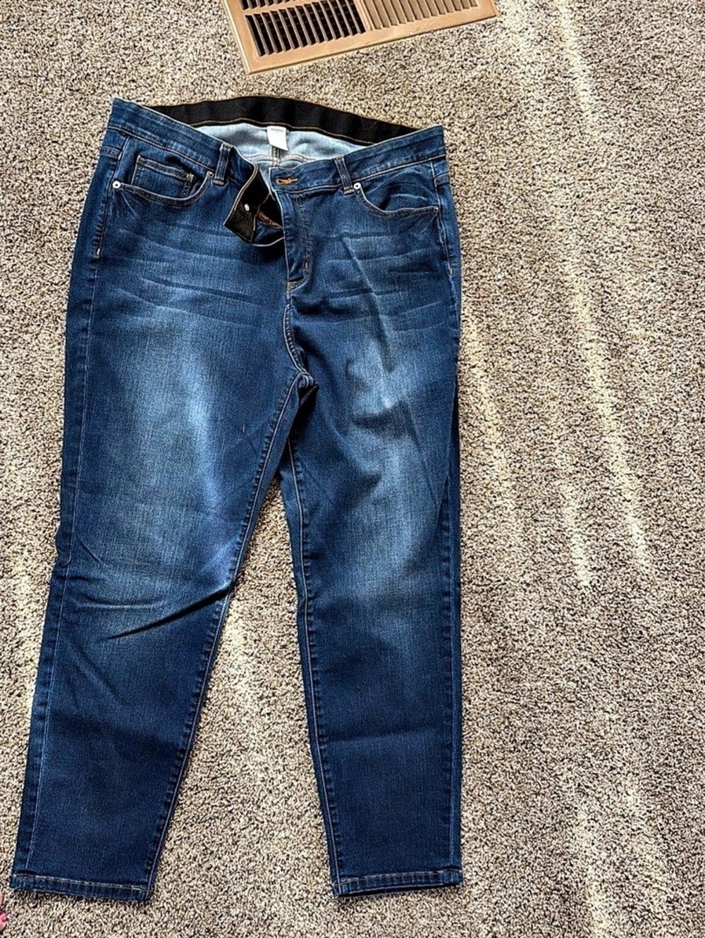 WOMAN WITHIN Women's Skinny Jeans Blue Waist 20